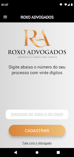 Android application Roxo Advogados screenshort