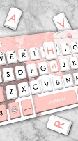 screenshot of Geometric Coral Pink Keyboard 