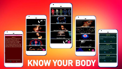 Android application Human Body facts : Amazing Fac screenshort