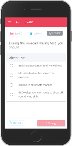 DMV Permit Practice Test 2023 Screen 3