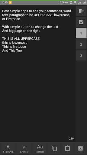 Android application LetterCase Modifier screenshort