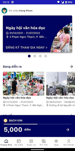 Android application Sự Kiện Sài Gòn screenshort