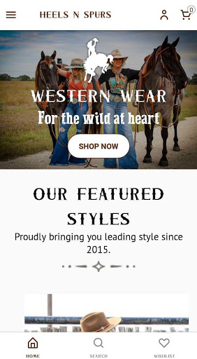 Android application Heels N Spurs Boutique screenshort