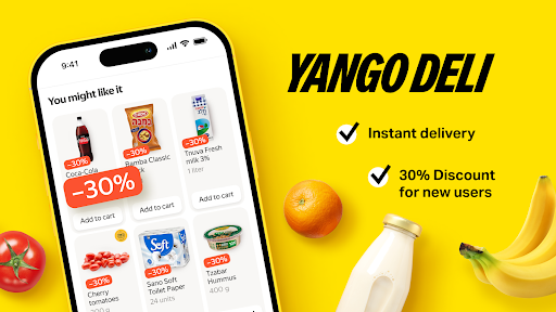 Android application Yango Deli: Quick supermarket screenshort