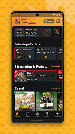 Android application RRQ+ screenshort