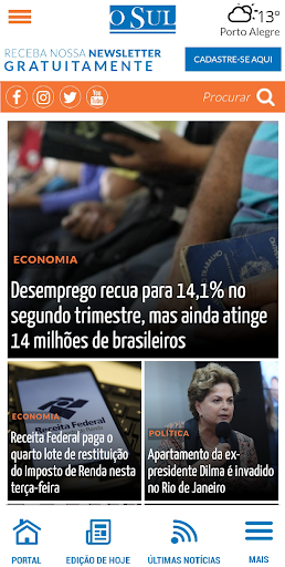 Android application Jornal O Sul screenshort