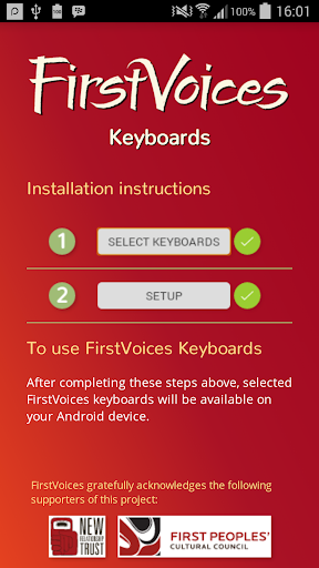 Android application FirstVoices Keyboards screenshort