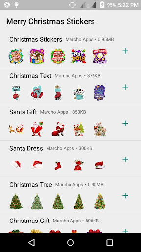 Merry Christmas Stickers Screen 2
