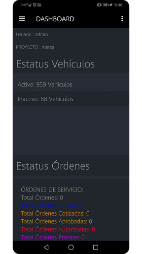 Android application Megatransporte screenshort