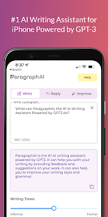 ParagraphAI: GPT Writer & Chat Screenshot