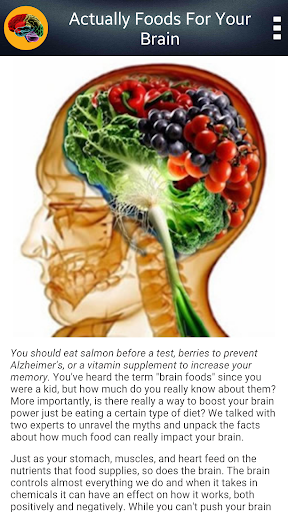 Android application Brain Foods screenshort