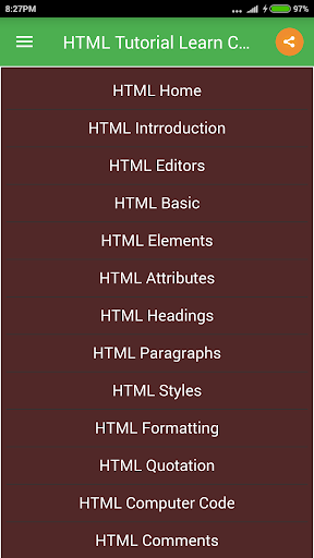 HTML Tutorial Code Tags CSS Screen 2