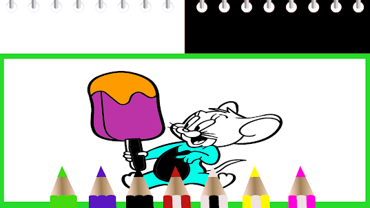 Tom Cat And Mouse : Color Book