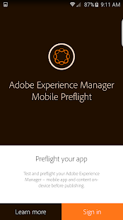 AEM – Mobile Preflight Screenshot