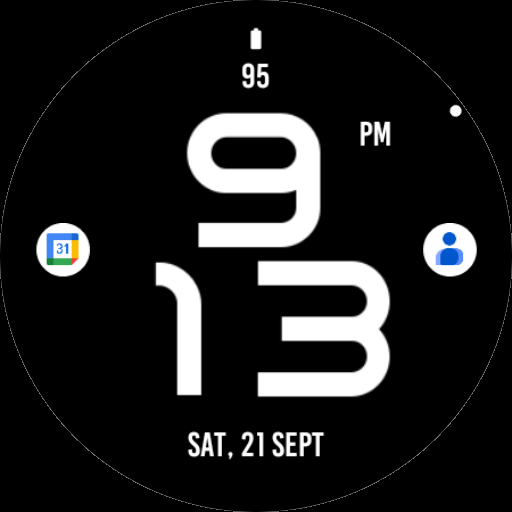 Superior Black Watch Face screenshot 3