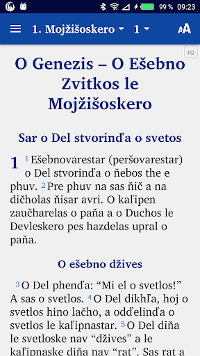 Android application Romani Eastern Slovak English screenshort