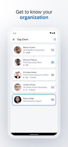 Screenshot of SAP SuccessFactors Mobile