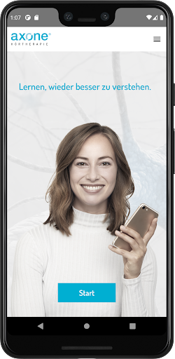Android application axone Hörtherapie screenshort