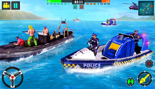 Police Boat Crime Shooting Gam apkdebit screenshots 4