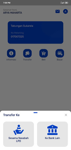 M-Banking Sedana Buana Screen 2
