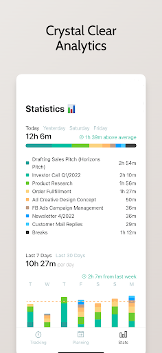 Android application LizTime: Pomodoro Time Tracker screenshort