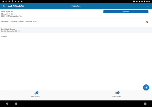 Screenshot of Oracle Municipal Code Officer