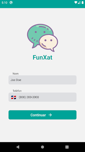 Android application FunXat screenshort