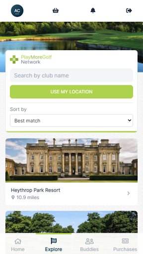PlayMoreGolf Screen 2