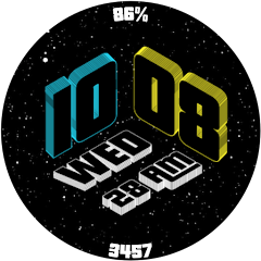 Galaxy 3D Time Watch Face
