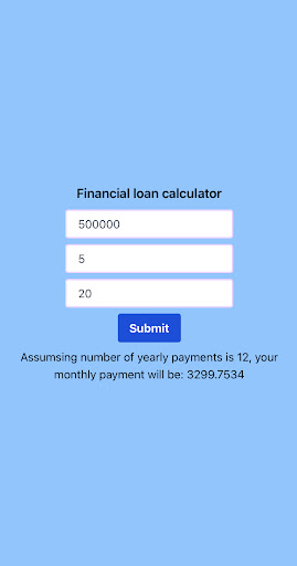 Spywhere Loan Calculator Screen 2