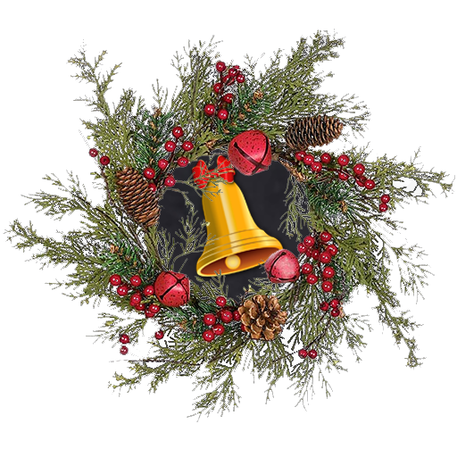 christmas bell & jingle bells logo