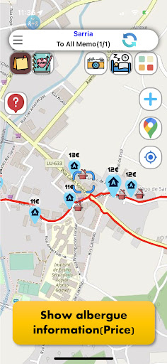 Camino Map : French way Screen 3