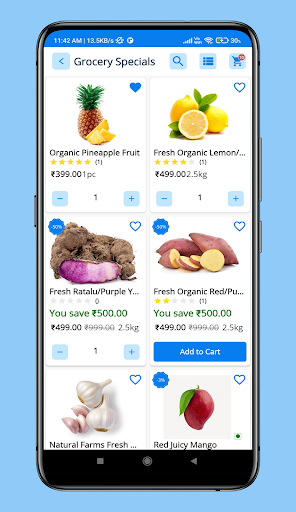eCart Single Vendor Customer Screen 3