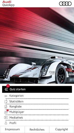 Android application Audi Quiz screenshort