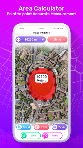Android application GPS Area Measure Calculator screenshort
