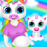 Unicorn newborn babysitter icon