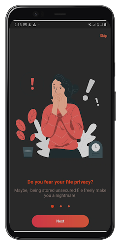 Android application T File Locker screenshort