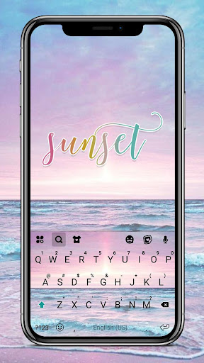Android application Ocean Sunset Holiday Keyboard screenshort