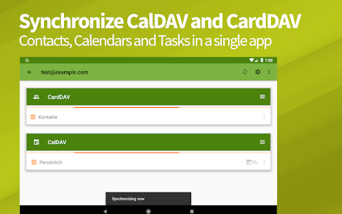 DAVx⁵ – CalDAV CardDAV WebDAV Bildschirmfoto