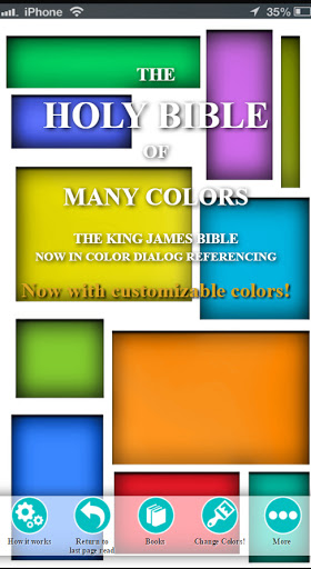Android application Bible of Many Colors screenshort