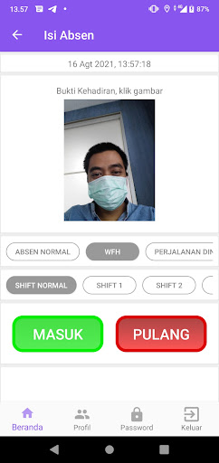 Absensi RSJ Screen 3