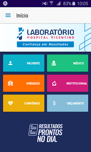 Laboratório Hospital Vicentino Screen 2