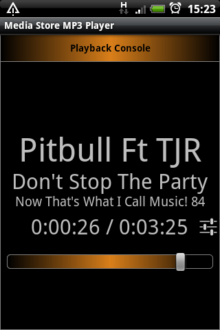 Media Store MP3 Player Screen 2