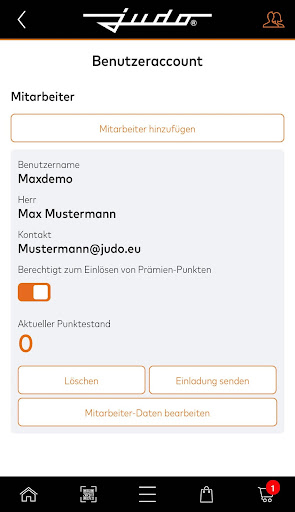 myJUDO Screen 3