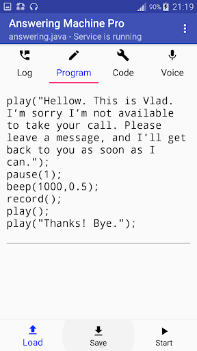 Answering Machine Pro Screen 3