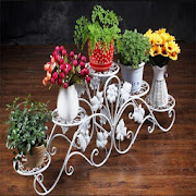 Iron flower pot design