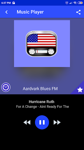 Android application aardvark blues fm App USA screenshort