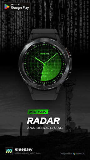 Android application Moepaw Radar Watch Face screenshort