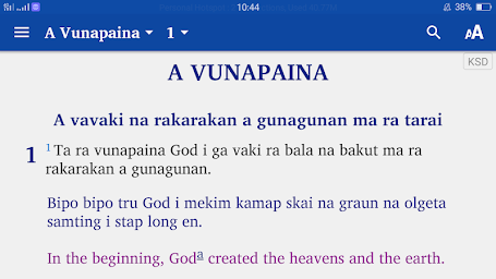 Kuanua TPI and Eng Bible