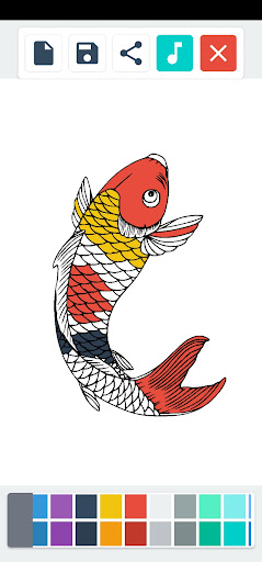 Fish Koi Coloring Book Game